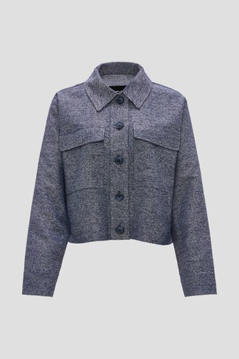 Cardigan en maille mélangée marine-blanc de Opus pour Femmes