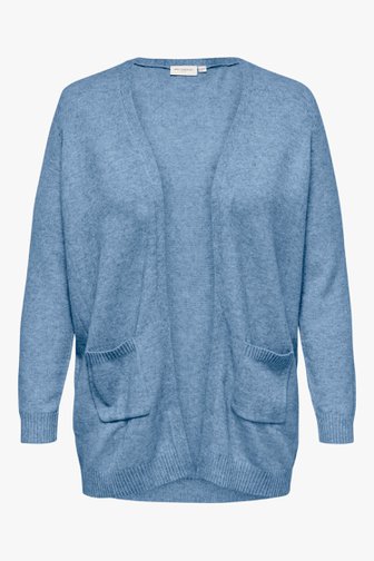 Cardigan en tricot bleu clair de Only Carmakoma pour Femmes