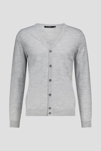 Cardigan fin tricoté gris clair de Dansaert Black pour Hommes