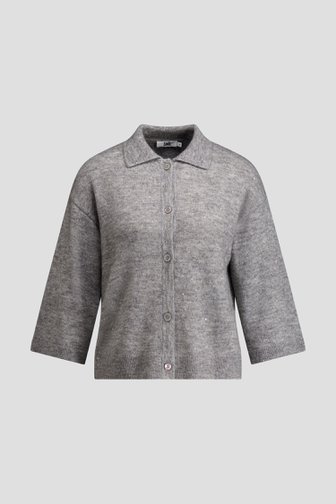 Le devant de Cardigan gris à paillettes de Louise pour Femmes