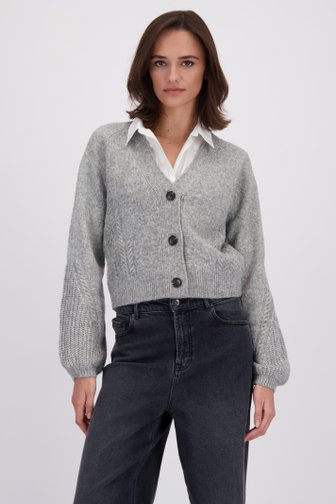 Le devant de Cardigan gris de JDY pour Femmes