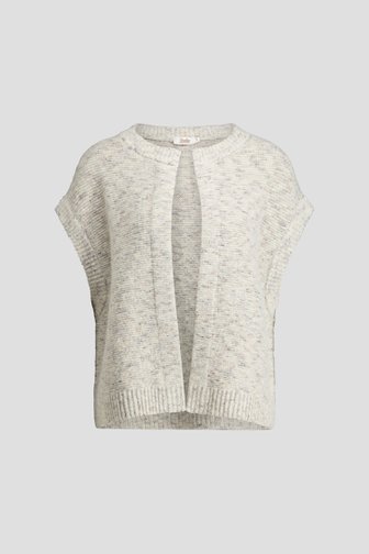 Le devant de Cardigan gris sans manches de Libelle pour Femmes
