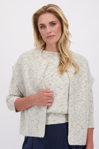 Le devant de Cardigan gris sans manches de Libelle pour Femmes