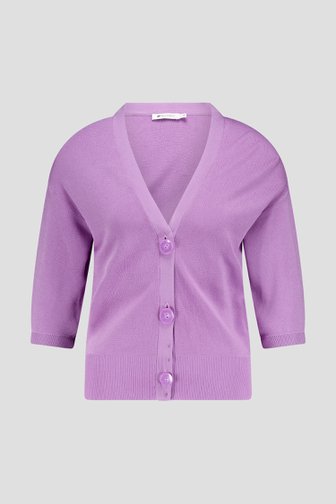 Cardigan lila à manches courtes de D'Auvry pour Femmes