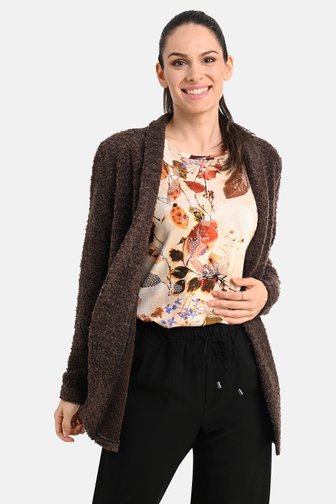 Cardigan marron  de Bicalla pour Femmes