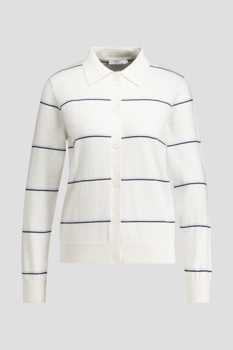 Voorkant van Cardigan met kraag en strepen door Liberty Island voor Dames