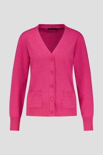 Photo produit 1 de Cardigan rose à manches longues de Claude Arielle pour Femmes
