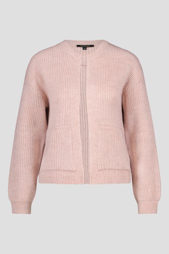 Cardigan tricoté rose pâle de More & More pour Femmes
