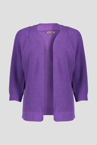 Cardigan tricoté violet de Geisha pour Femmes