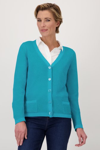 Cardigan turquoise scintillant de Claude Arielle pour Femmes