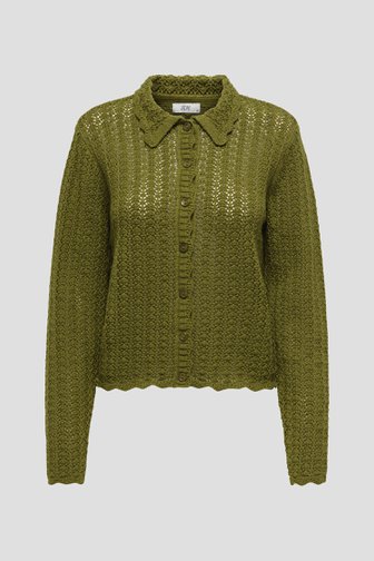 Le devant de Cardigan vert ajouré de JDY pour Femmes