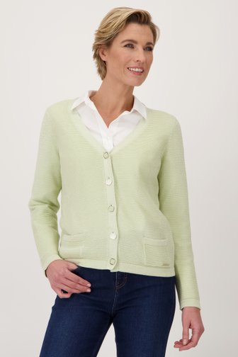 Cardigan vert clair scintillant de Claude Arielle pour Femmes