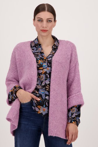 Cardigan violet clair avec laine de More & More pour Femmes