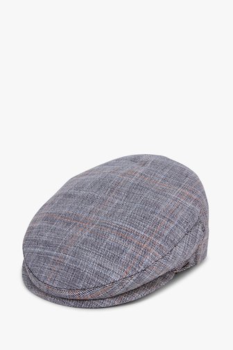 Casquette plate à carreaux bleu-gris  de Derby Sport pour Hommes