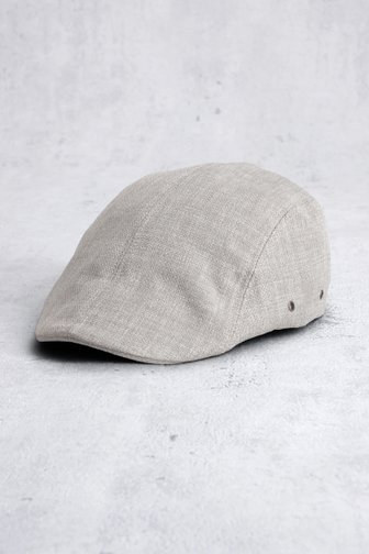 Le devant de Casquette plate gris clair chiné de Liberty Island pour Hommes