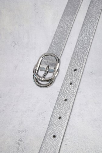Le devant de Ceinture argentée avec boucle de Libelle pour Femmes