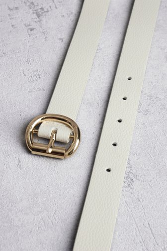 Ceinture blanche avec boucle dorée de D'Auvry pour Femmes
