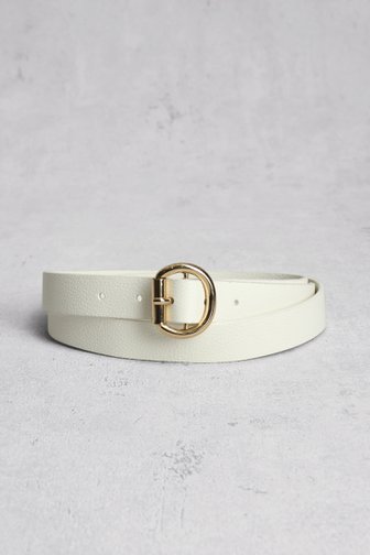 Ceinture blanche avec boucle dorée de D'Auvry pour Femmes