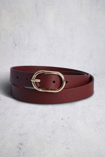 Le devant de Ceinture bordeaux à boucle dorée de D'Auvry pour Femmes
