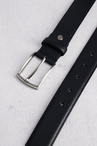 Ceinture en cuir bleu marine de Liberty Island pour Hommes
