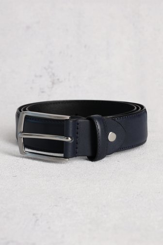 Ceinture en cuir bleu marine de Liberty Island pour Hommes