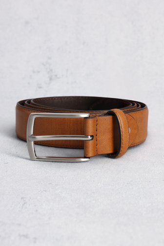 Ceinture en cuir brun cognac de Liberty Island pour Hommes