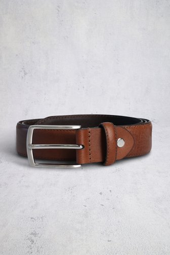 Ceinture en cuir brun de Liberty Island pour Hommes