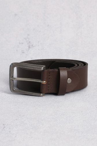 Ceinture en cuir marron foncé de Liberty Island pour Hommes