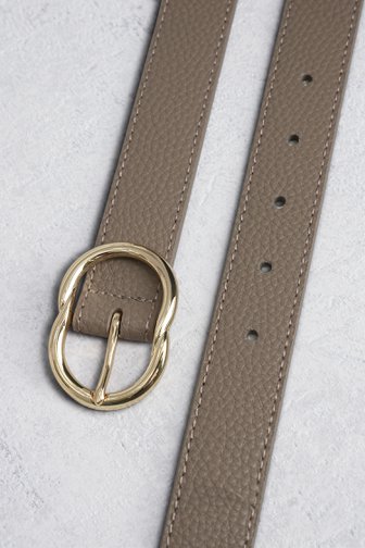 Le devant de Ceinture en cuir taupe de Liberty Island pour Femmes