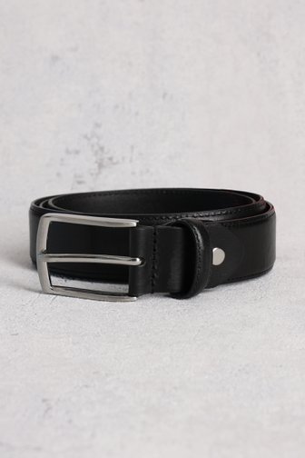 Ceinture noire en cuir de Liberty Island pour Hommes