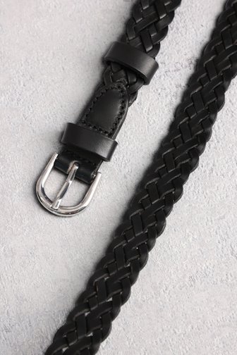 Le devant de Ceinture tressée noire de Liberty Island pour Femmes