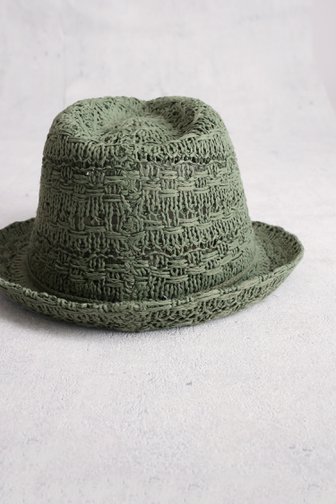 Chapeau tissé kaki de Modeno pour Femmes