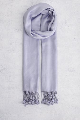 Le devant de Écharpe bleu-gris à franges de D'Auvry pour Femmes