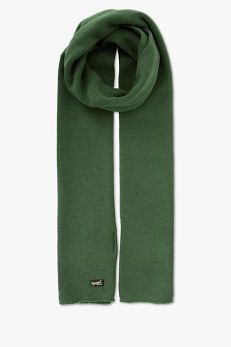 Photo produit 1 de Écharpe en tricot côtelé vert foncé de Jefferson pour Hommes