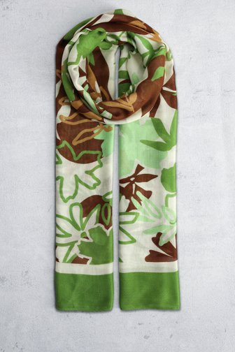 Écharpe vert-brun