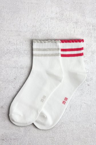 Le devant de Chaussettes avec rayures colorées - 2 paires de Liberty Island pour Femmes