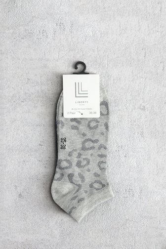 Le devant de Chaussettes basses à imprimé animal - 2 paires de Liberty Island pour Femmes