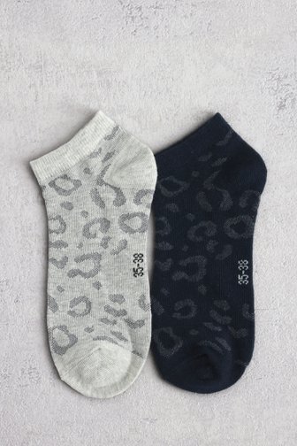 Le devant de Chaussettes basses à imprimé animal - 2 paires de Liberty Island pour Femmes