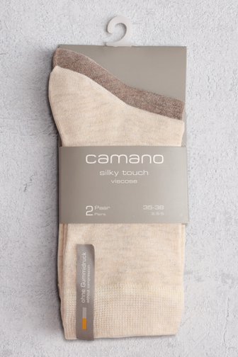 Chaussettes beiges - 2 paires de Camano pour Femmes