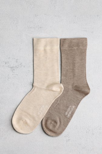 Chaussettes beiges - 2 paires de Camano pour Femmes