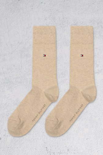 Chaussettes beiges - 2 paires de Tommy Hilfiger pour Hommes