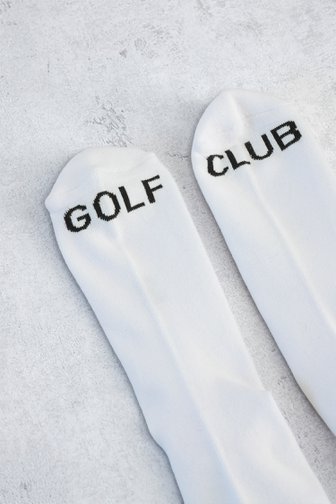 Le devant de Chaussettes blanches avec logo de Dansaert Golf Club pour Femmes