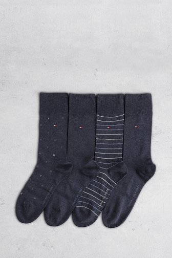 Le devant de Chaussettes bleues – lot de 4 paires de Tommy Hilfiger pour Hommes