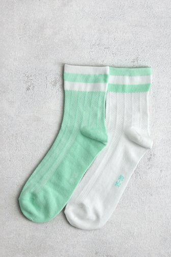Le devant de Chaussettes colorblock vertes - 2 paires  de Liberty Island pour Femmes