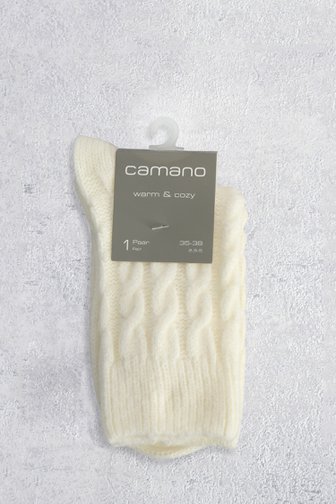 Le devant de Chaussettes écrues à motif torsadé de Camano pour Femmes