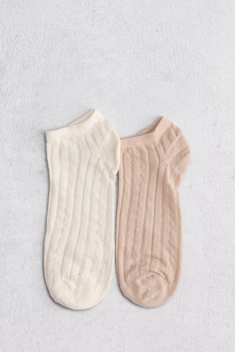 Chaussettes écrues-beiges ajourées - 2 paires de Camano pour Femmes