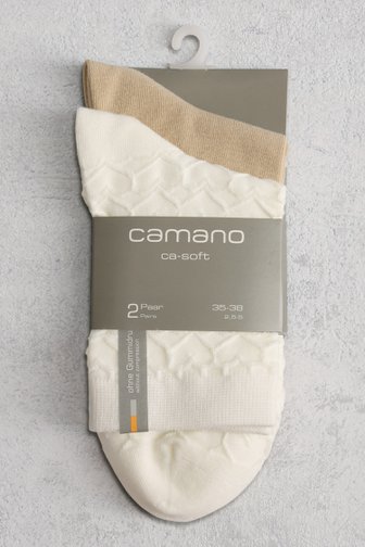 Chaussettes écrues et beiges - 2 paires de Camano pour Femmes