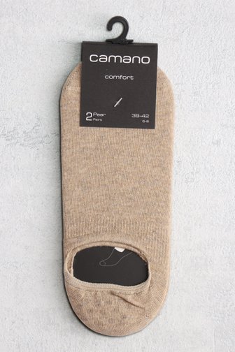 Chaussettes footies beiges - 2 paires de Camano pour Hommes