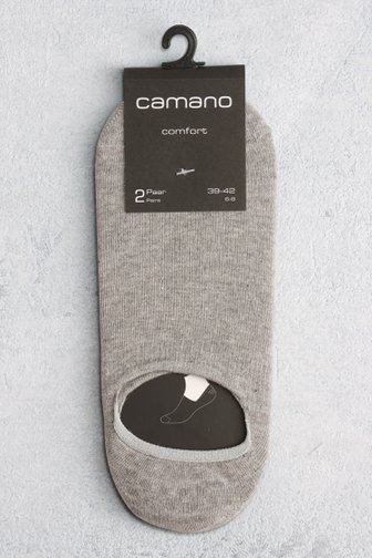 Chaussettes footies grises - 2 paires de Camano pour Hommes