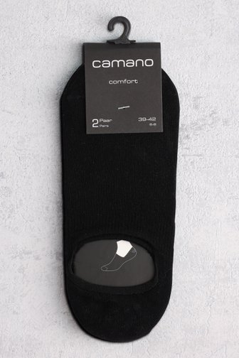 Chaussettes footies noires - 2 paires de Camano pour Hommes